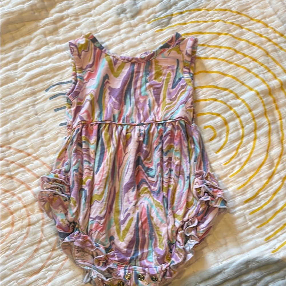 Little Sleepies Colorful Swirl Bubble Romper